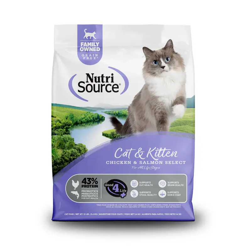 NutriSource Gato y Gatito Pollo y Salmón 12 lb