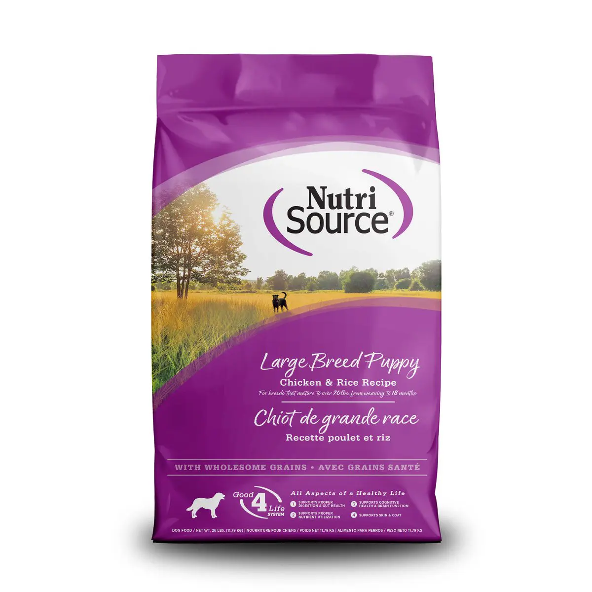 NutriSource Cachorro Raza Grande Pollo y Arroz 12 lb