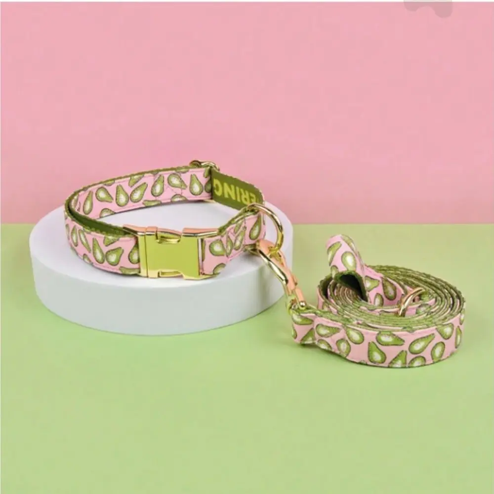 Juego de collar con correa - Aguacate